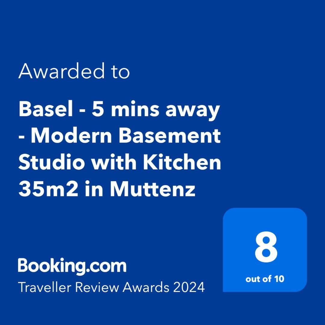 Basel - 5 Mins Away - Modern Basement Studio With Kitchen 35M2 In Muttenz Exterior foto